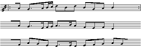 Node fra DgF bind 11, nr. 47/4. Melodi C 44/2:1.