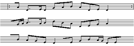 Node fra DgF bind 11, nr. 47/6 og nr. 47/8. Melodier D 68/4:4 og D 70/4:14.