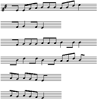 Node efter fonografvalse DFS GD 56, optaget af Grner Nielsen, 1914.