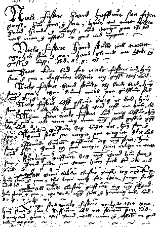 Sten Billes hndskrif, nr. 41, 1555-59. Faksimile fra Landsarkivet i Odense.