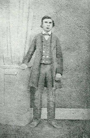 Evald Tang Kristensen, mens han boede i Husby, hvor han var hjlpelrer, 1861-63. Foto 1862.